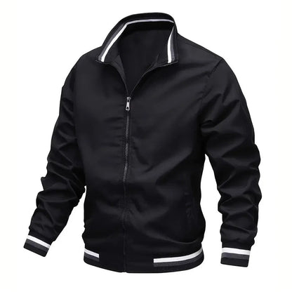 Veste coupe-vent pour homme avec col montant