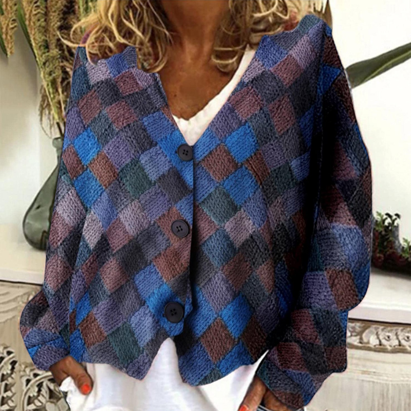 Veste femme stylée Col V Fermeture boutonnée