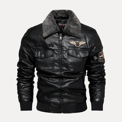 Blouson en cuir élégant traditionnel