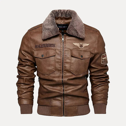 Blouson en cuir élégant traditionnel