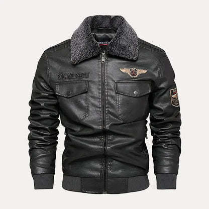Blouson en cuir élégant traditionnel