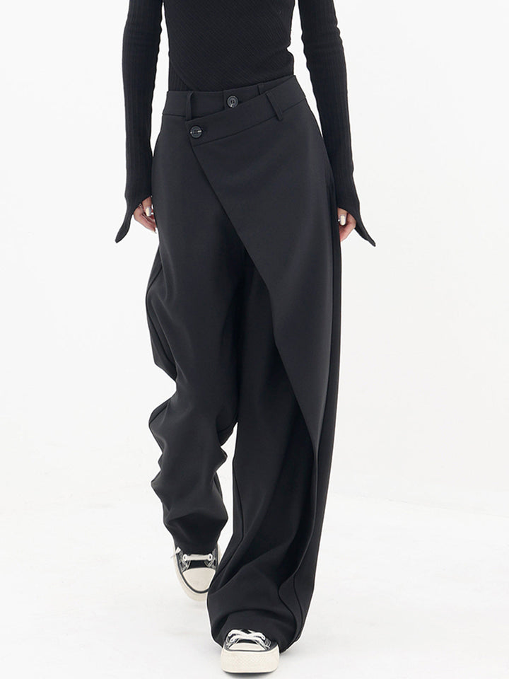Pantalon large asymétrique pour femme