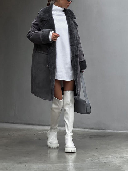 Long manteau d'hiver élégant pour femme