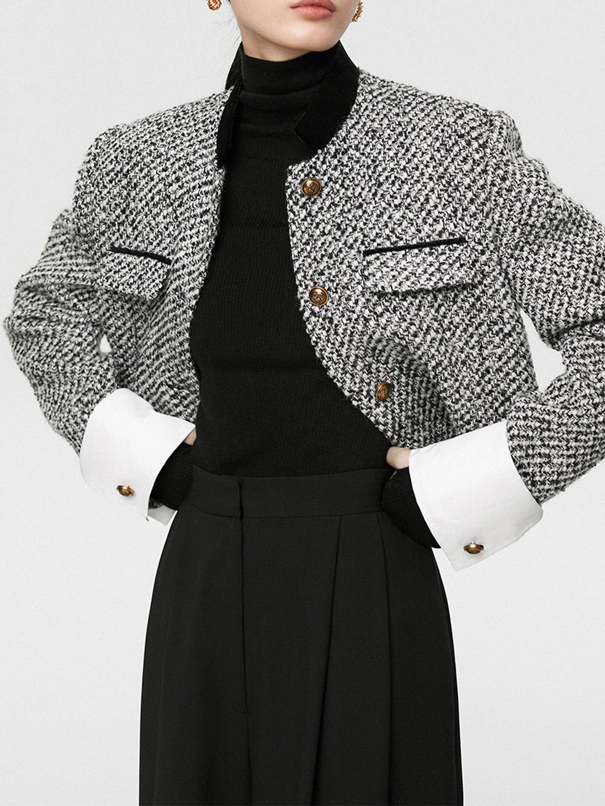 Blazers en bouclé élégants pour femme