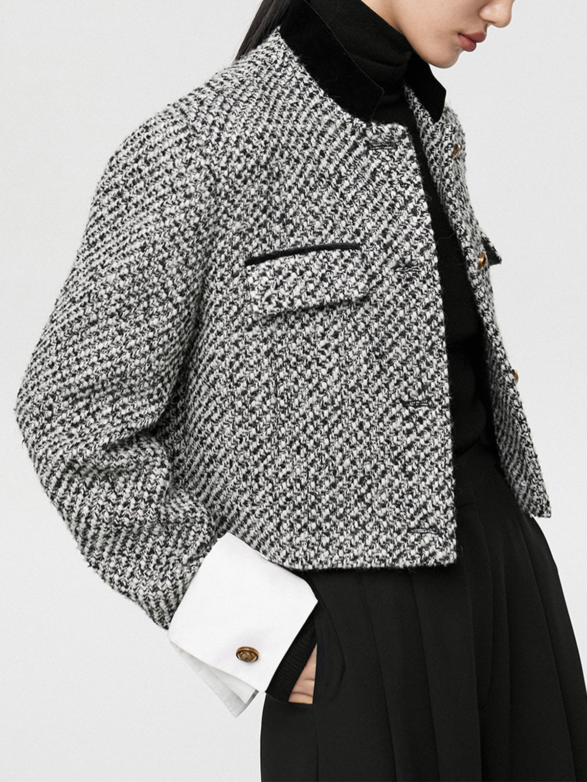 Stylische Boucle Blazer Damen - IdealeKleiden