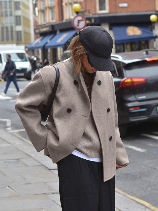 Stylische Button-Down-Jacke Damen - IdealeKleiden