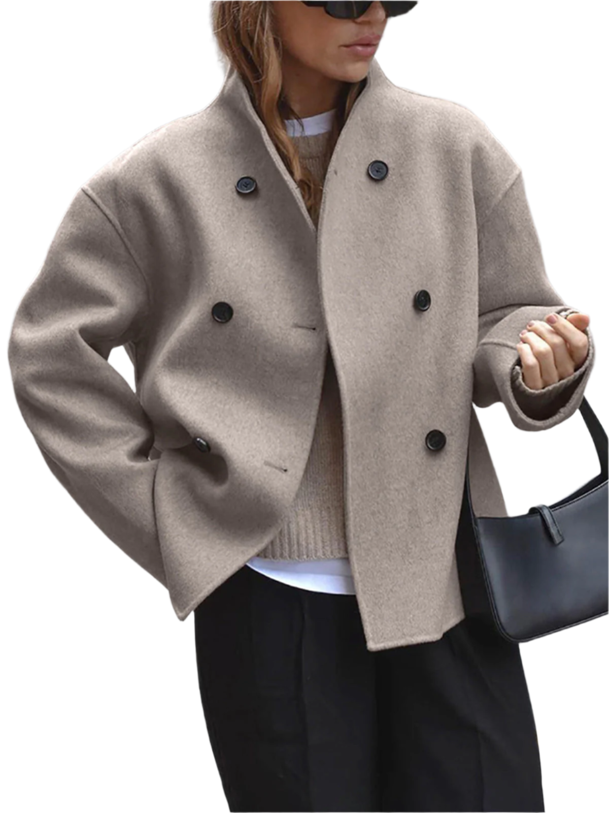 Manteau élégant pour femme Mélange de laine intemporel