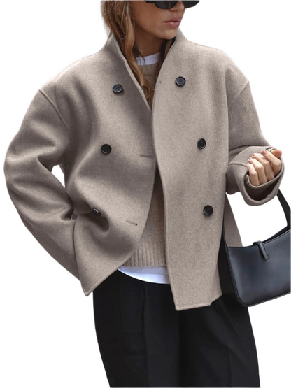 Manteau élégant pour femme Mélange de laine intemporel