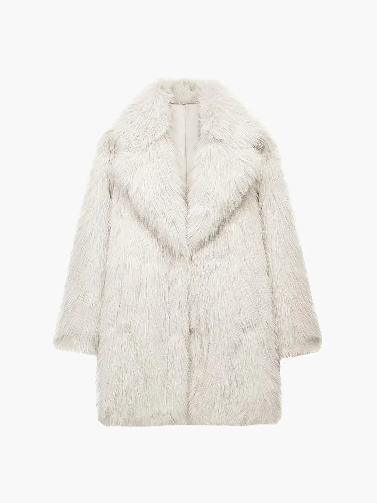 Manteau long en fausse fourrure de qualité