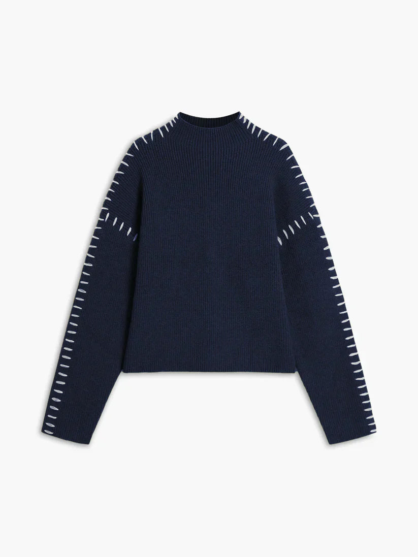 Femmes Pull oversize Col roulé Ample