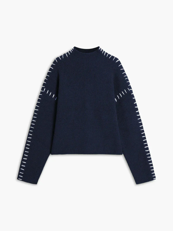 Femmes Pull oversize Col roulé Ample