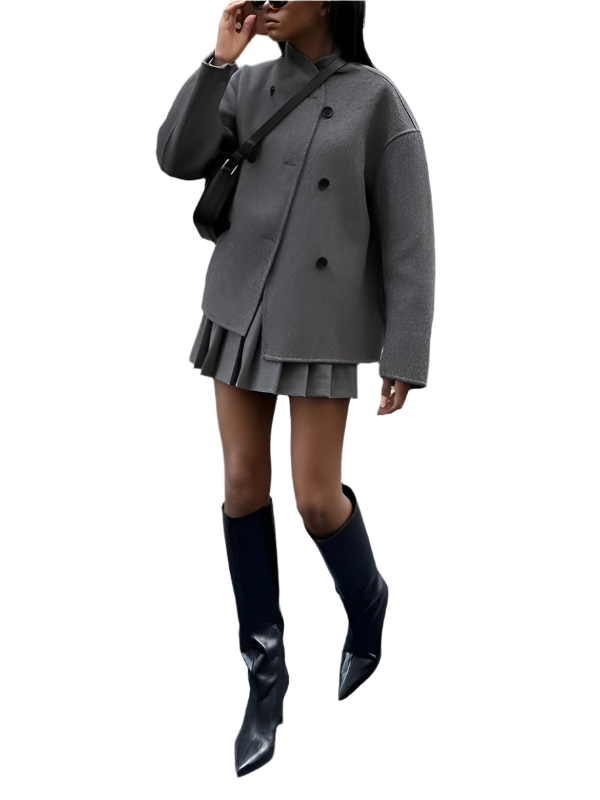 Manteau élégant pour femme Mélange de laine intemporel