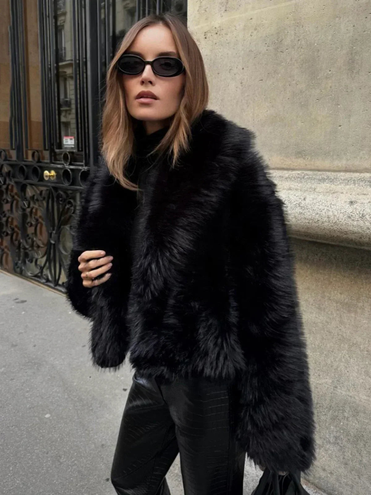 Veste en fausse fourrure élégante pour femme