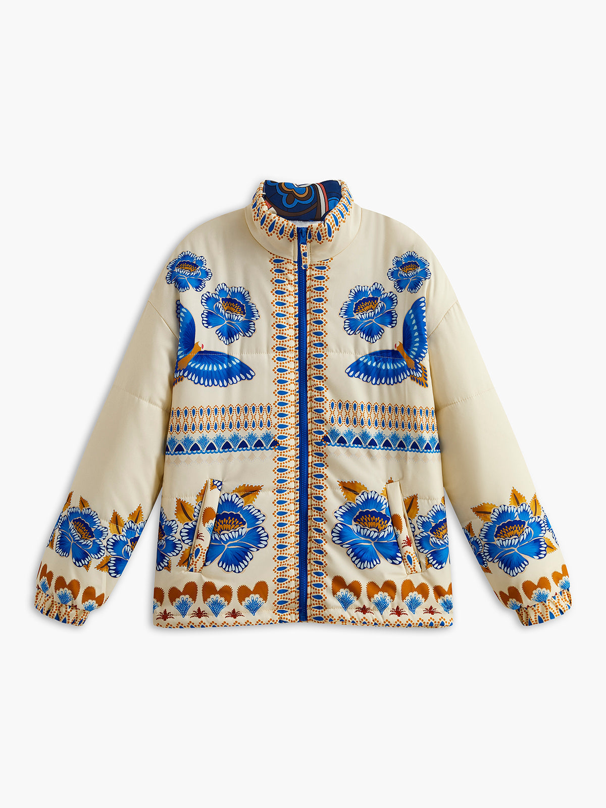 Veste d'hiver style bohème fermeture éclair