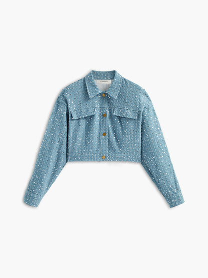 Veste courte femme élégante à décor