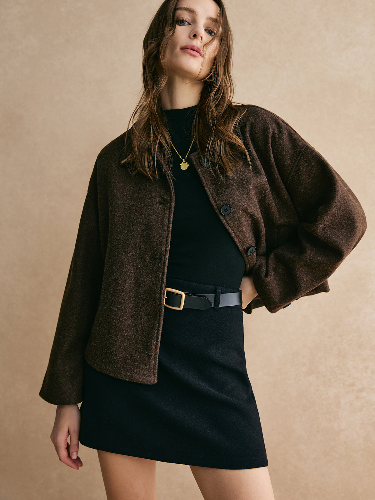 Stilvolle Button Down Jacke Damen - IdealeKleiden
