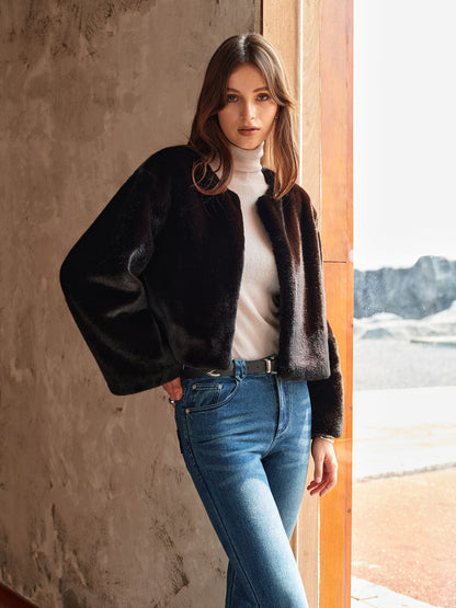 Veste en fausse fourrure pour femme Élégante et moderne