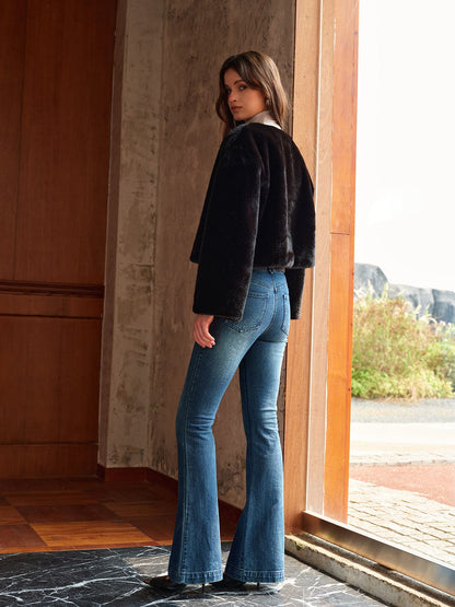 Kunstfelljacke Damen Stilvoll & Modern - IdealeKleiden