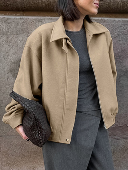 Veste polo élégante noire coupe cintrée
