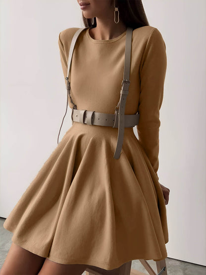 Robe Courte Élégante Femme Manches Courtes Coupe