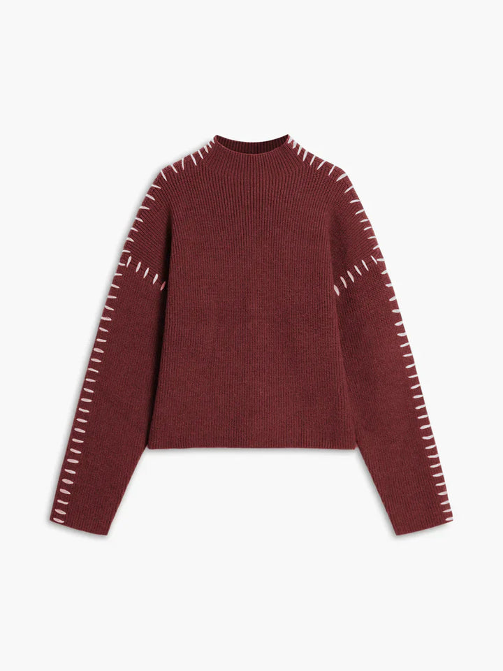 Femmes Pull oversize Col roulé Ample