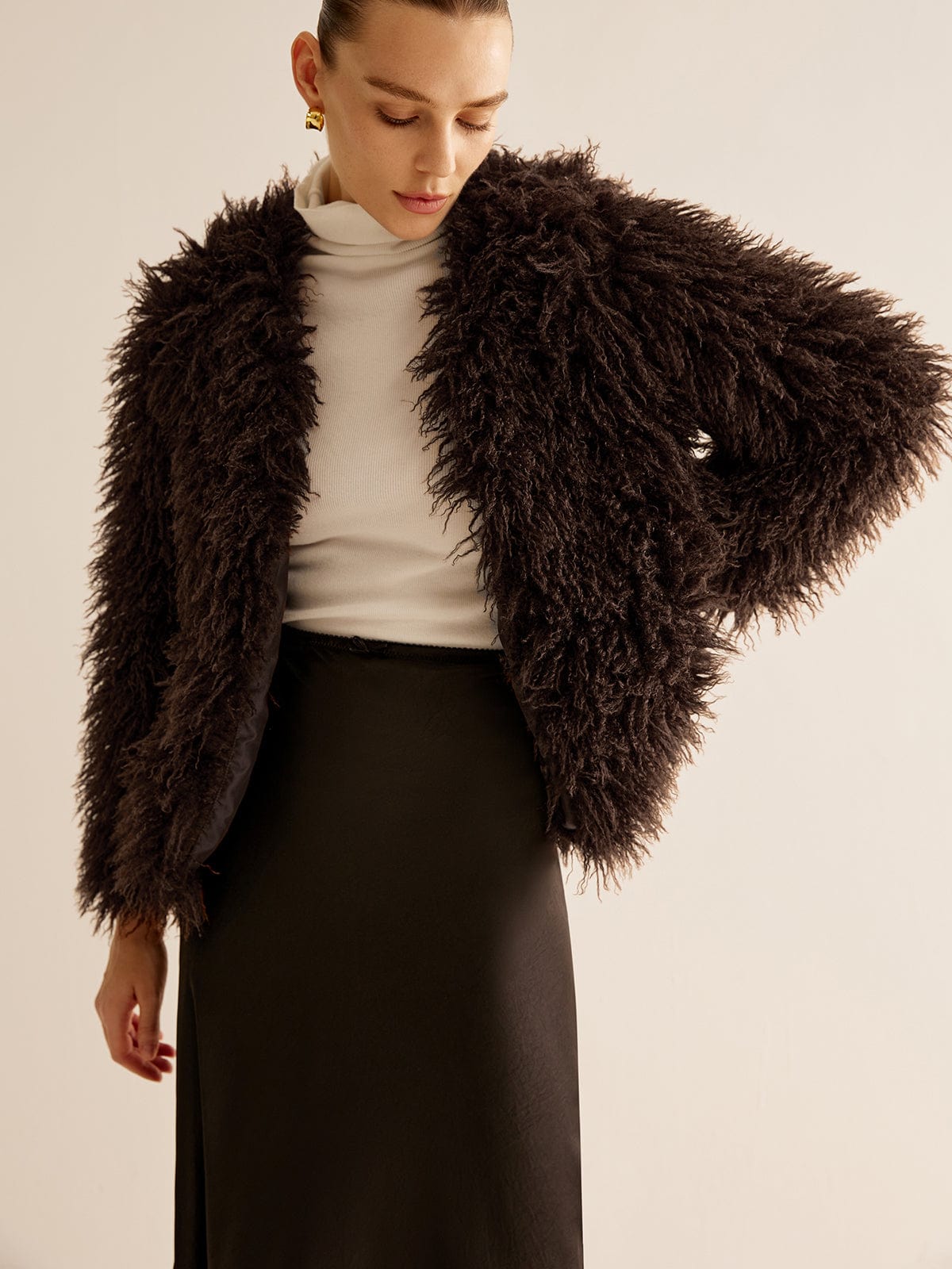 Veste polaire femme douce style peau de nounours