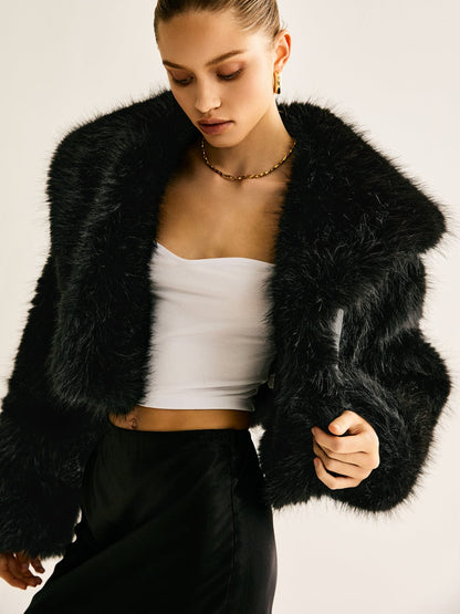 Manteau végétalien fausse fourrure hiver