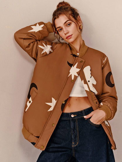 Grand blouson bombardier style urbain moderne et tendance