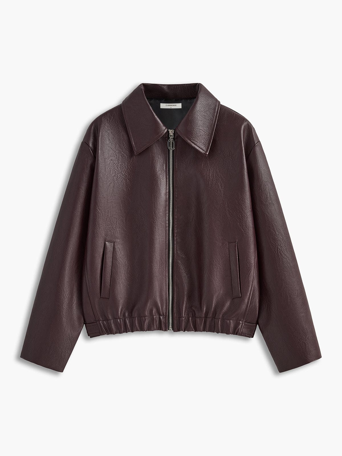 Veste en cuir rouge élégante et intemporelle