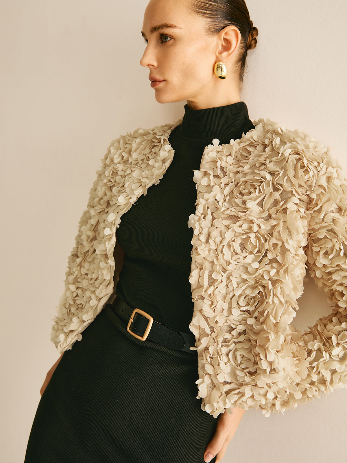 Veste femme moderne col rond