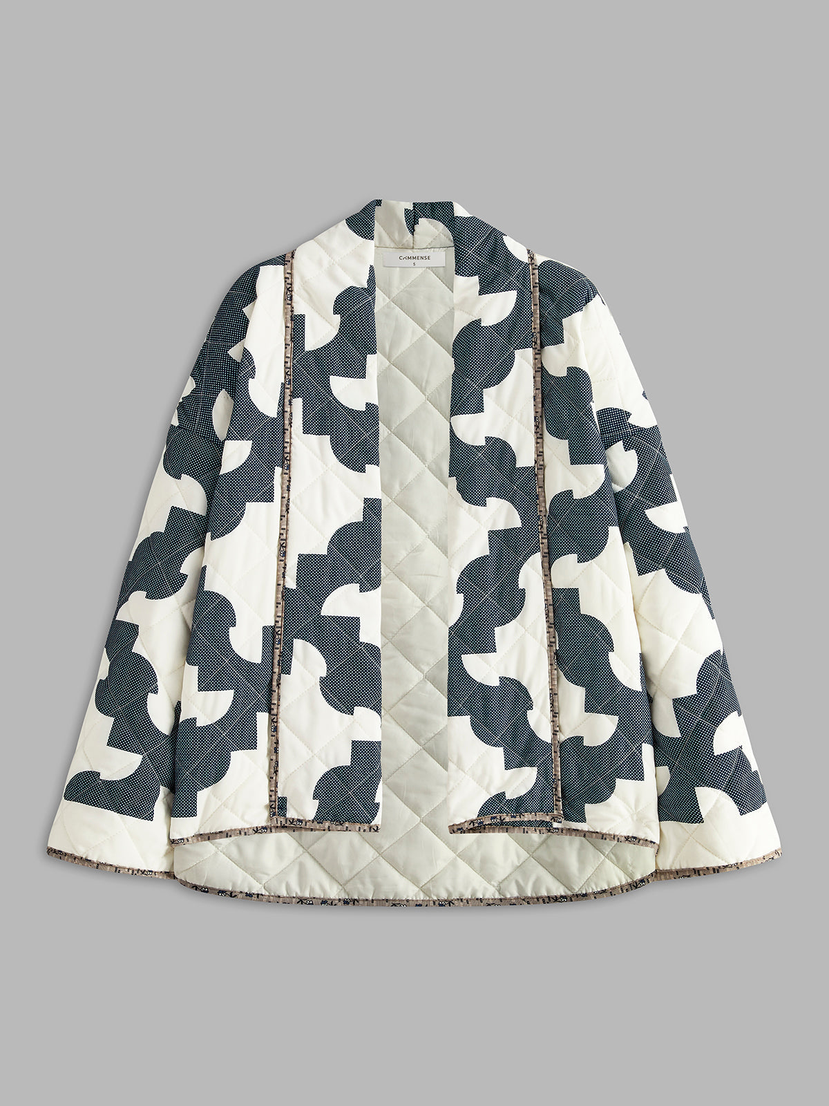 Blouson d'hiver stylé imprimé au bloc, chaud