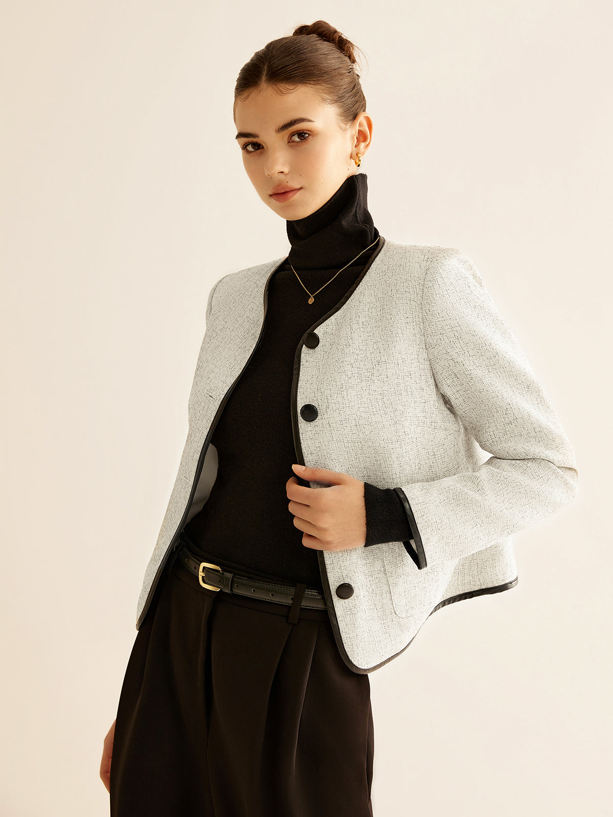 Veste contrastée femme tendance
