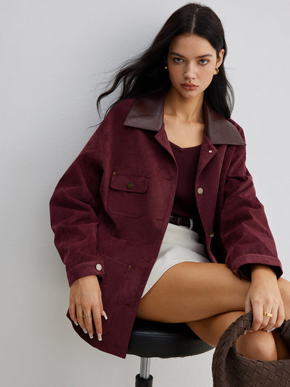 Veste homme stylée avec col contrastant