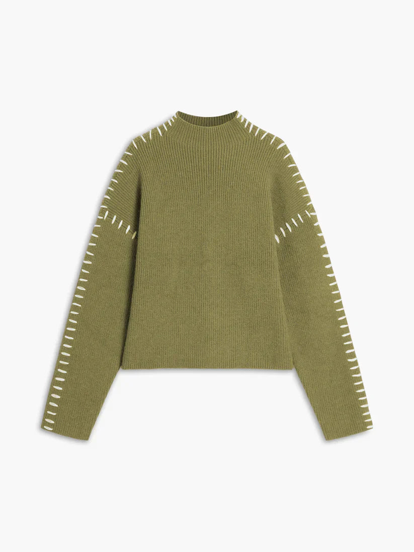 Femmes Pull oversize Col roulé Ample