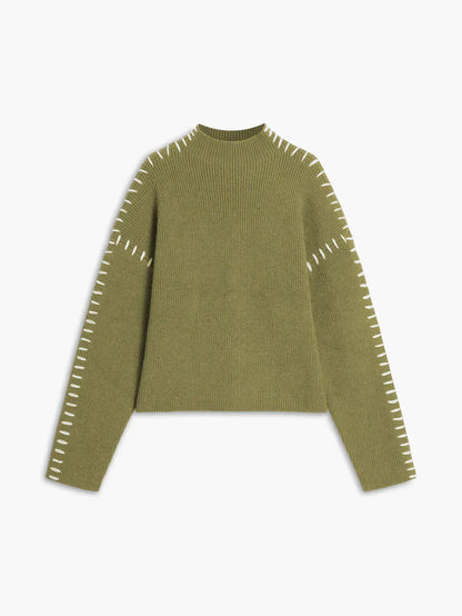 Femmes Pull oversize Col roulé Ample