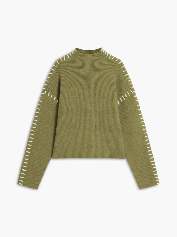 Femmes Pull oversize Col roulé Ample
