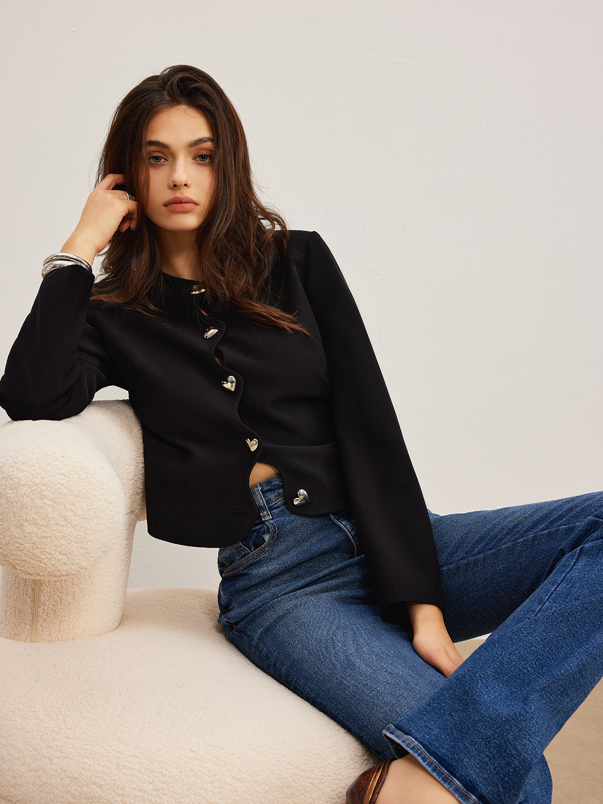 Veste femme classique Confortable Coupe droite