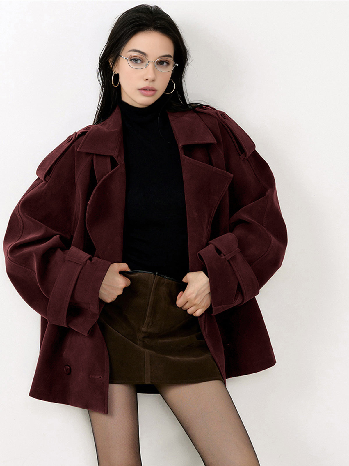 Blouson en cuir femme tendance décontracté