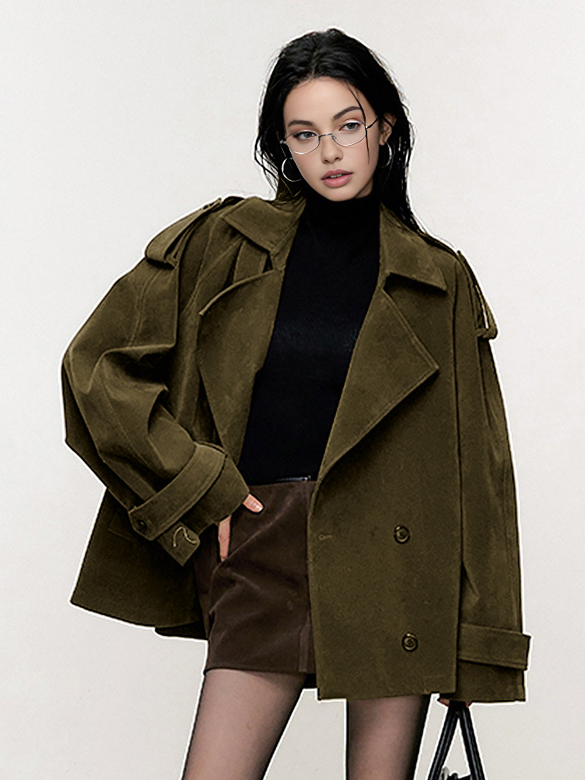Blouson en cuir femme tendance décontracté