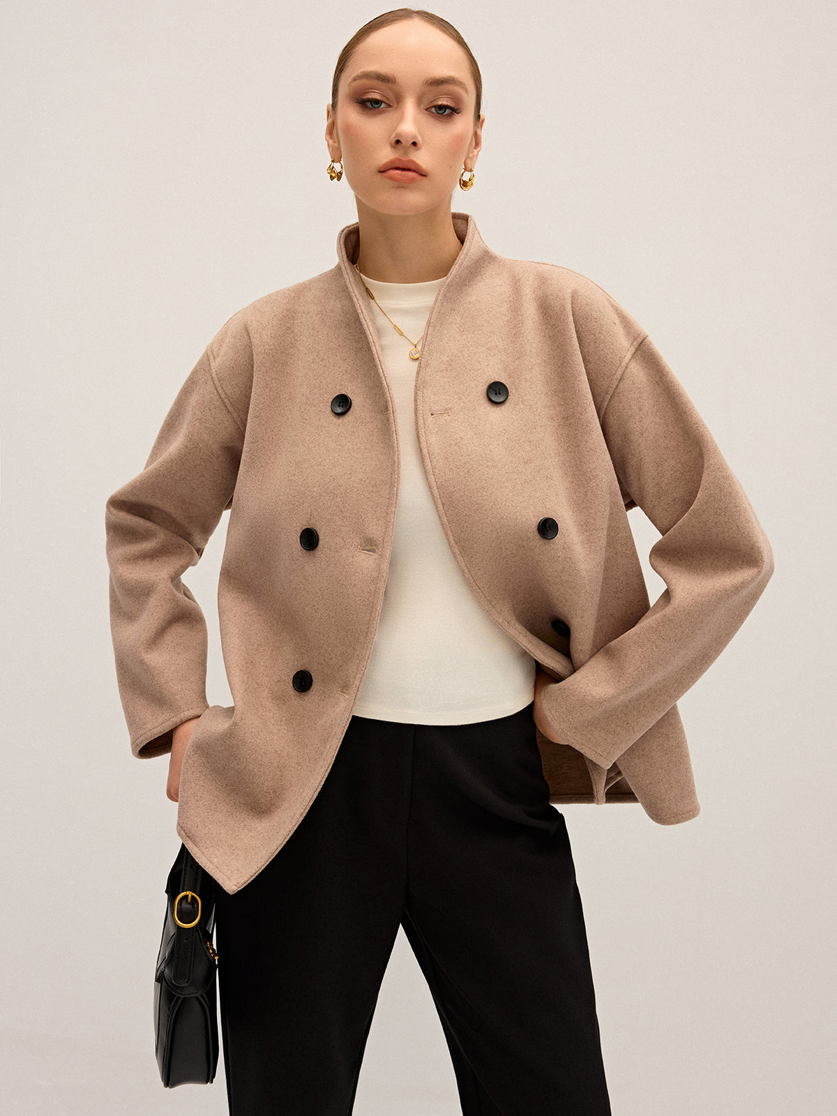 Veste ample oversize boutonnée