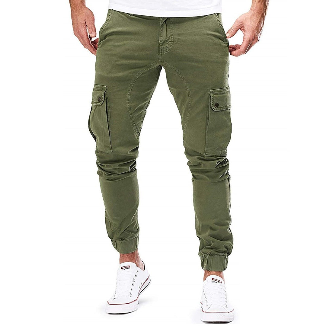 Pantalon cargo slim stretch multi-poches