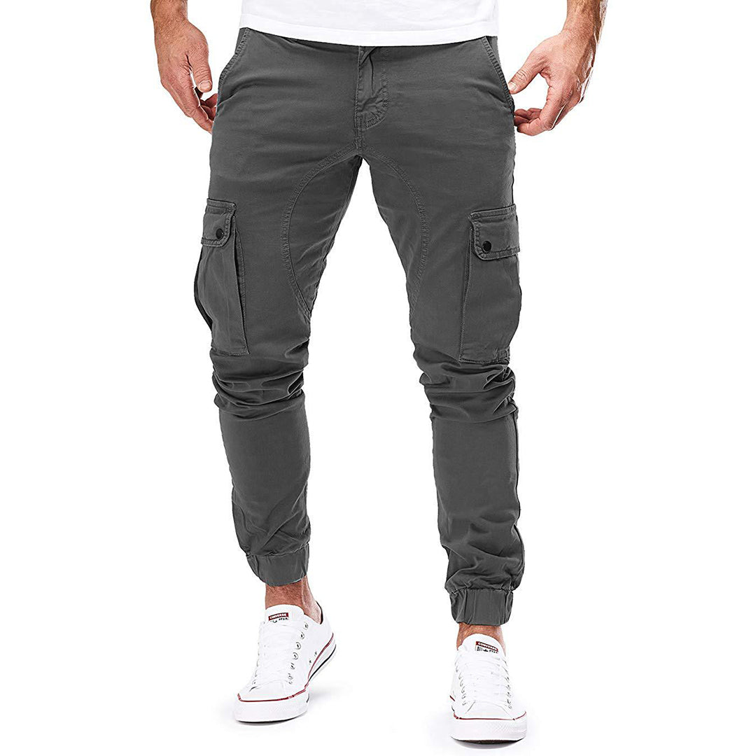 Pantalon cargo slim stretch multi-poches