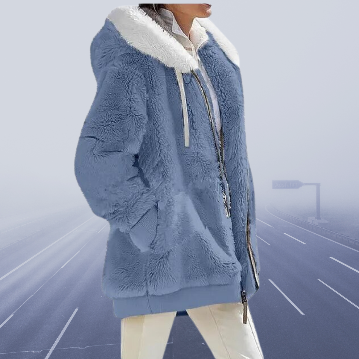 Übergroße Damenjacke Teddyfell Warm Wintermantel - IdealeKleiden