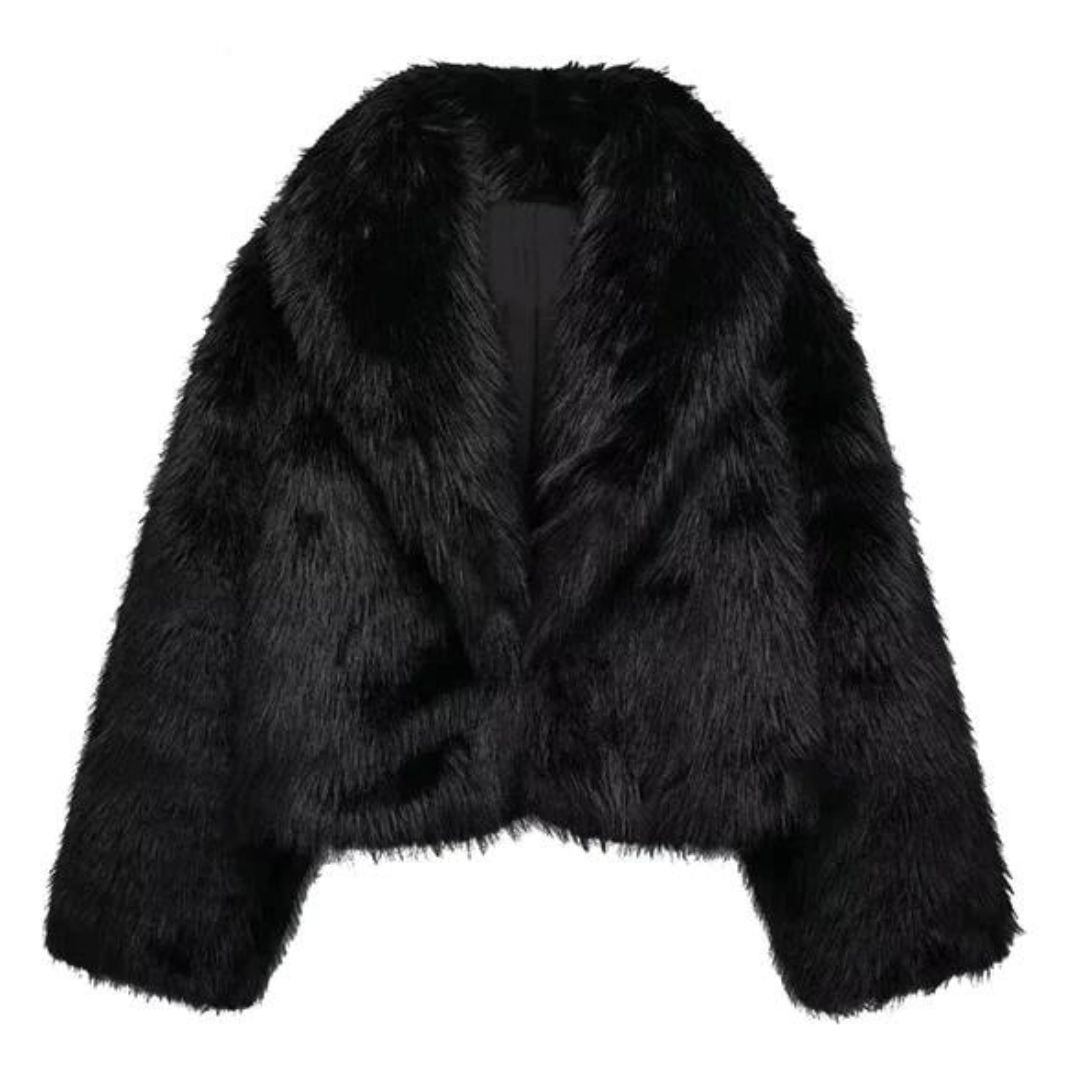 Manteau en fourrure élégant de luxe pour femme