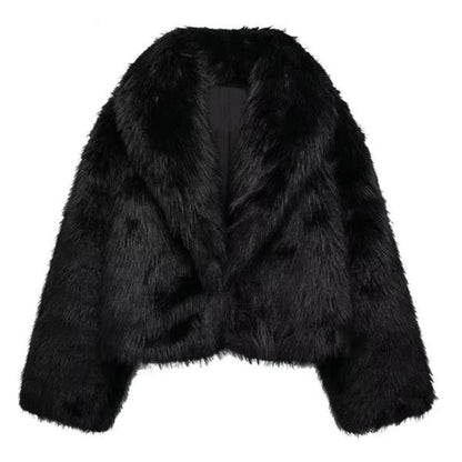 Manteau en fourrure élégant de luxe pour femme
