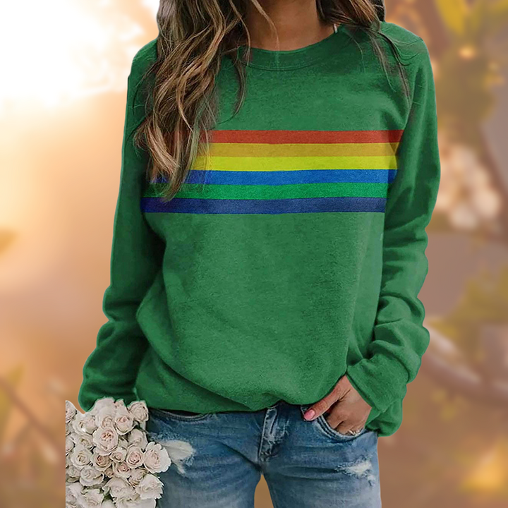 Pull tricoté ras du cou pour femme modèle automne