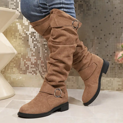 Bottes Femme Talon Carré Hauteur Genou Élégant