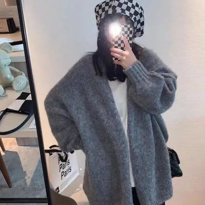 Grand cardigan en maille ouvert devant doux