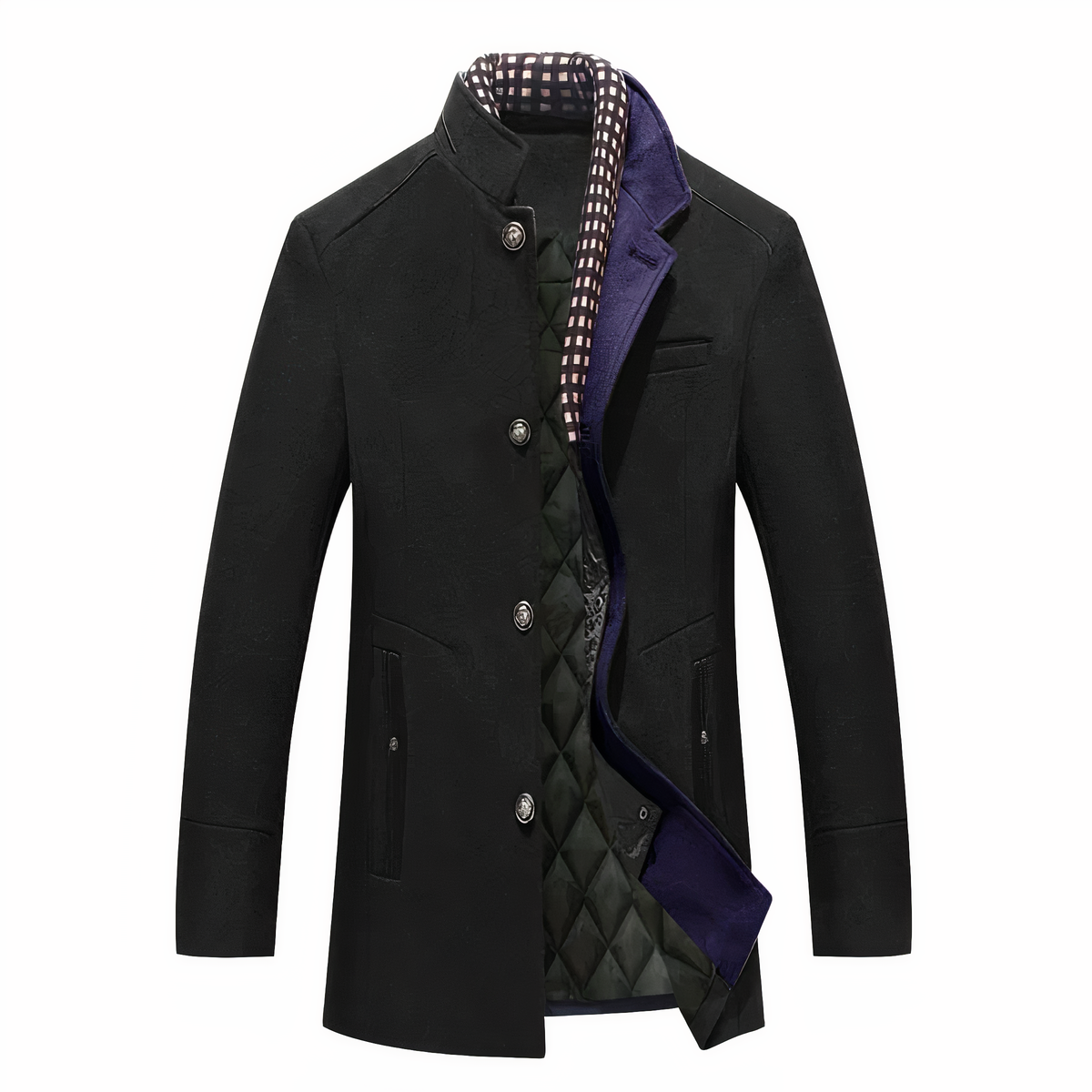 Manteau d'hiver homme chaud en laine
