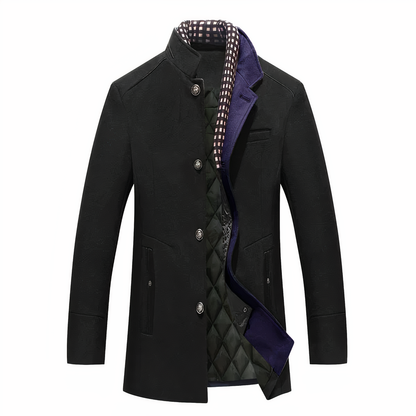Manteau d'hiver homme chaud en laine